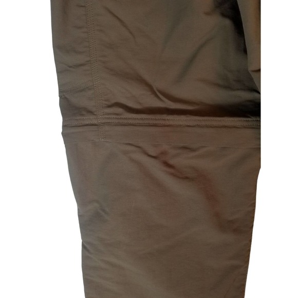 The North Face Men Pants Belted Convertible Hiking Sz M34x31 Brown Nylon Elastic - Picture 4 of 11